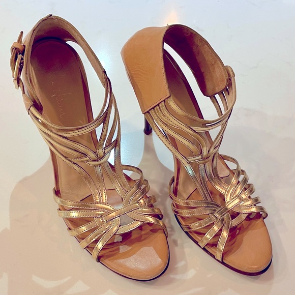Cole Haan Shoes - Cole Haan gold strappy heels with Nike air technology for ultimate comfort